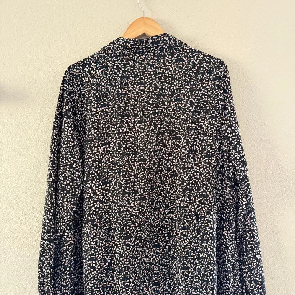Draper James RSVP Floral Print Long Sleeves Ruffle Hem Dress